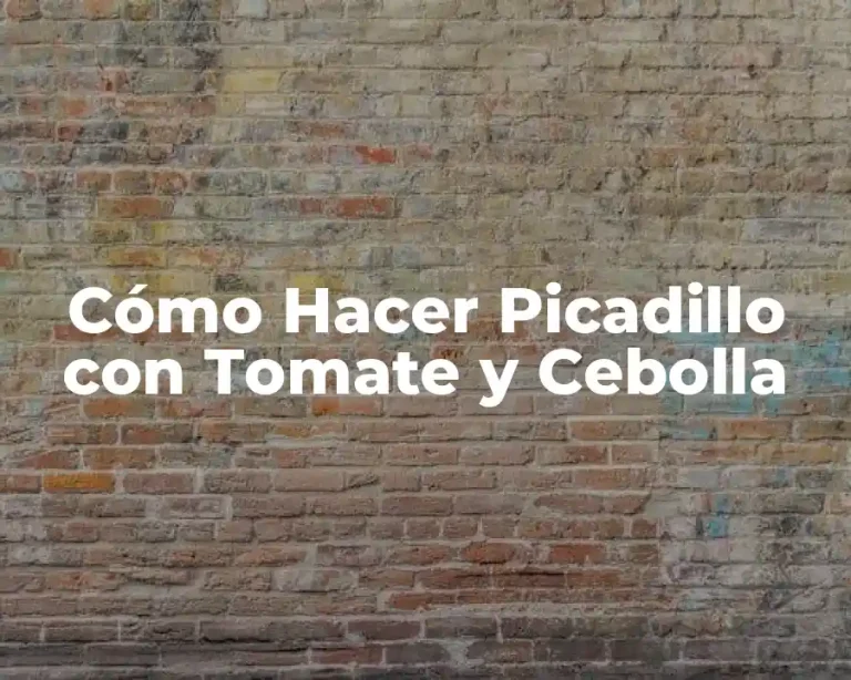 Cómo Hacer Picadillo con Tomate y Cebolla