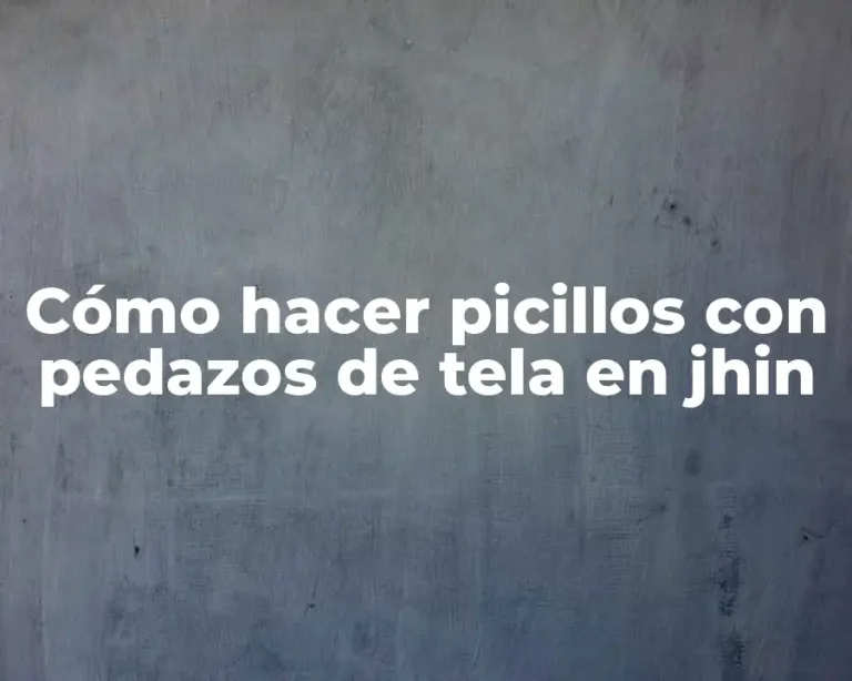 Cómo hacer picillos con pedazos de tela en jhin
