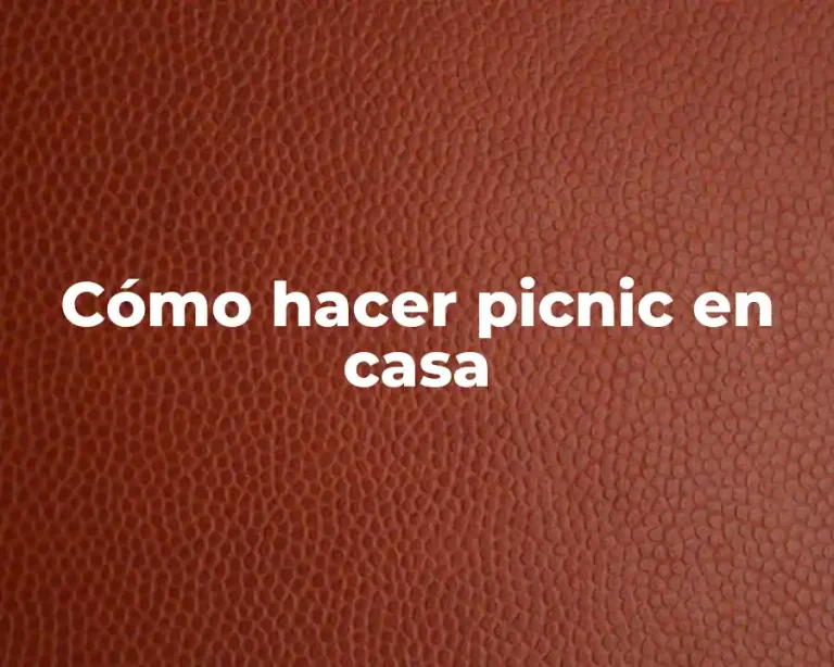 Cómo hacer picnic en casa