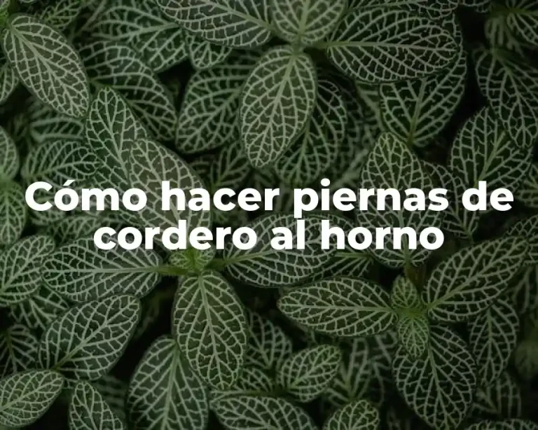 Cómo hacer piernas de cordero al horno