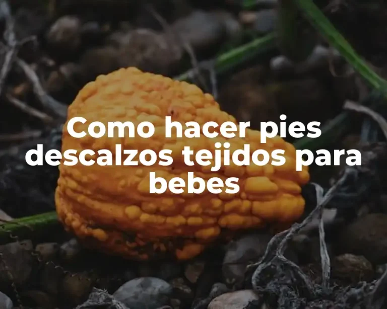 Como hacer pies descalzos tejidos para bebes