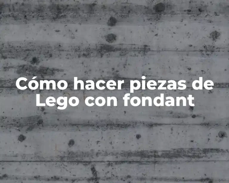 Cómo hacer piezas de Lego con fondant
