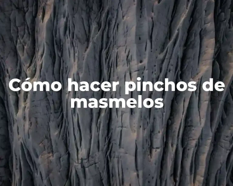 Cómo hacer pinchos de masmelos