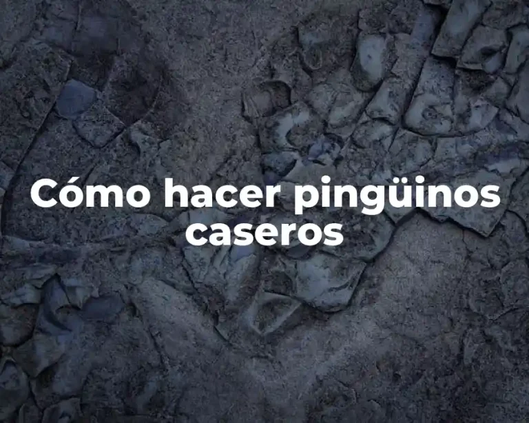 Cómo hacer pingüinos caseros