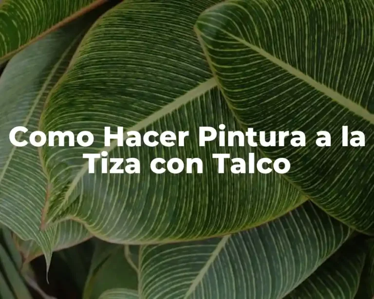 Como Hacer Pintura a la Tiza con Talco