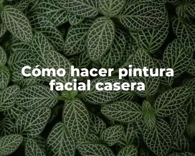 Cómo hacer pintura facial casera