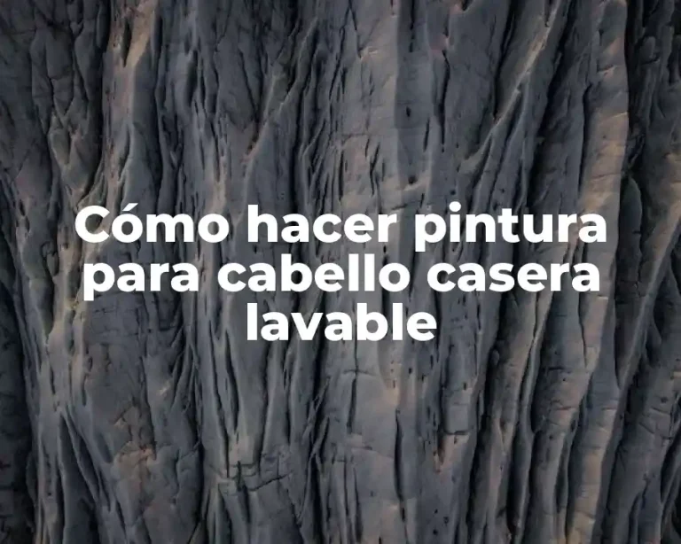Cómo hacer pintura para cabello casera lavable