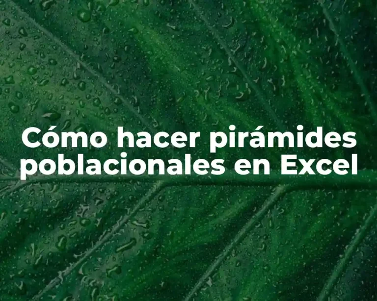 Cómo hacer pirámides poblacionales en Excel