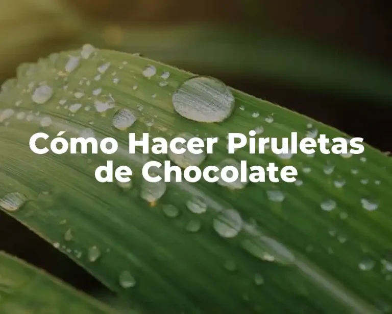 Cómo Hacer Piruletas de Chocolate