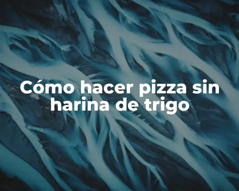 Cómo hacer pizza sin harina de trigo