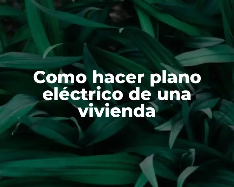 Como hacer plano eléctrico de una vivienda