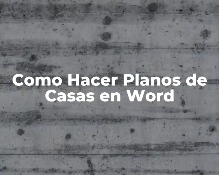 Como Hacer Planos de Casas en Word