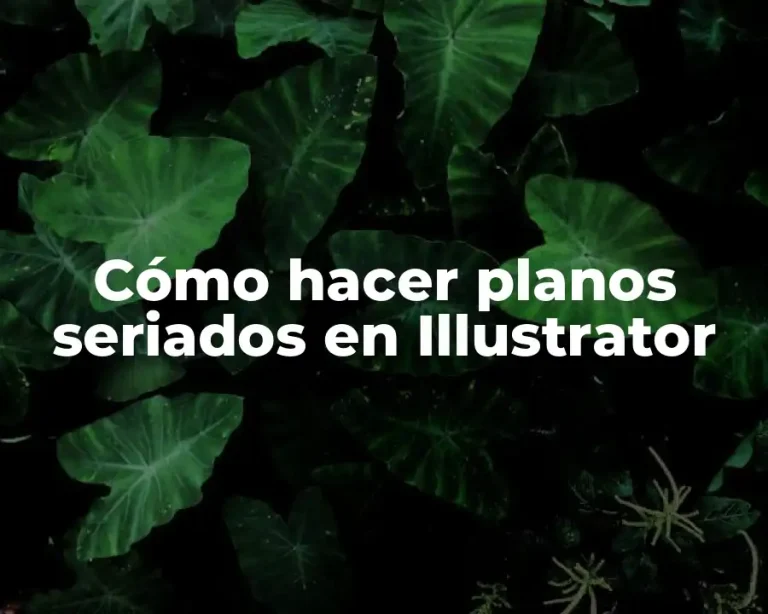 Cómo hacer planos seriados en Illustrator