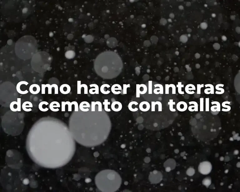 Como hacer planteras de cemento con toallas