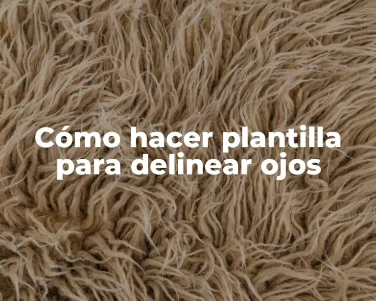Cómo hacer plantilla para delinear ojos