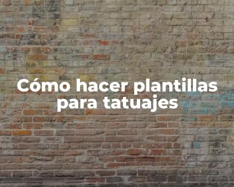 Cómo hacer plantillas para tatuajes
