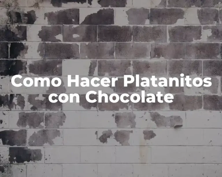Como Hacer Platanitos con Chocolate