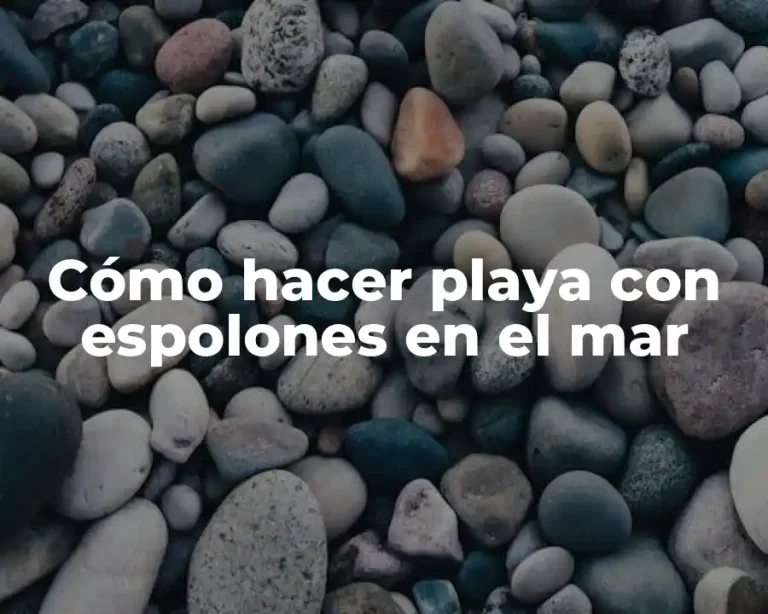 Cómo hacer playa con espolones en el mar