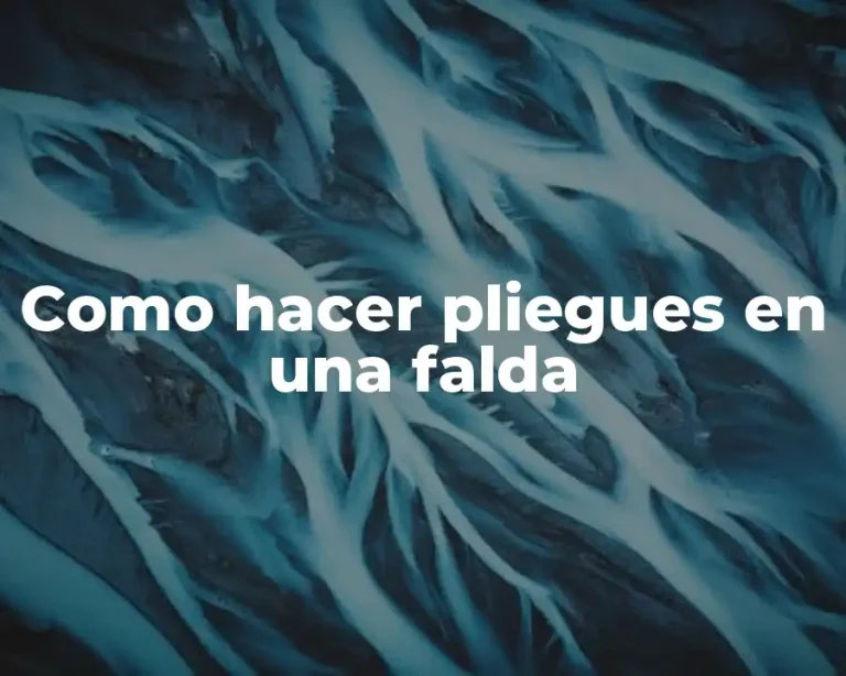 Como hacer pliegues en una falda