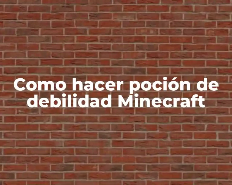 Como hacer poción de debilidad Minecraft