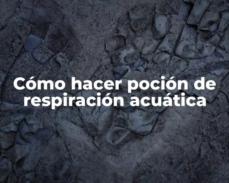 Cómo hacer poción de respiración acuática