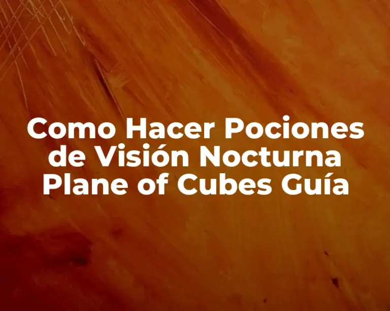 Como Hacer Pociones de Visión Nocturna Plane of Cubes Guía