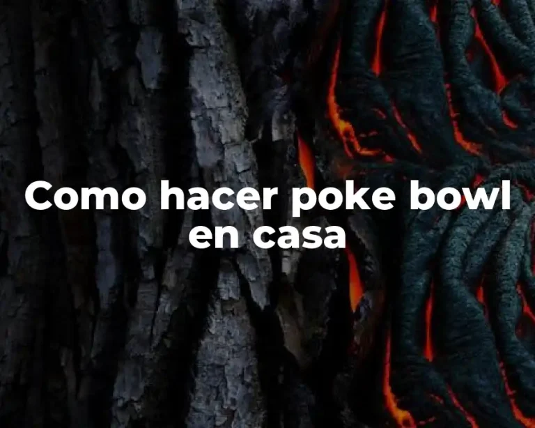 Como hacer poke bowl en casa