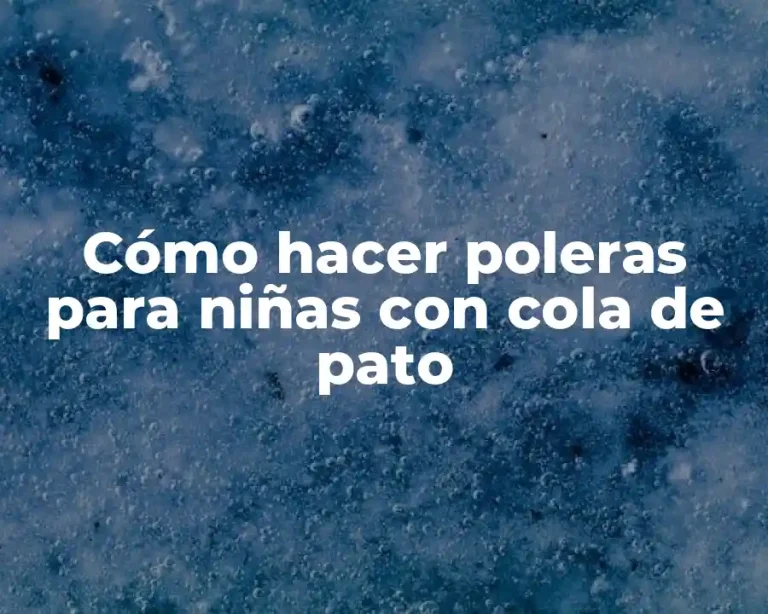 Cómo hacer poleras para niñas con cola de pato