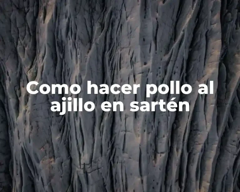 Como hacer pollo al ajillo en sartén