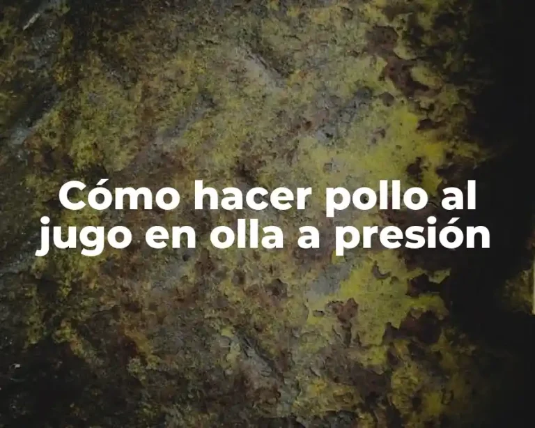 Cómo hacer pollo al jugo en olla a presión