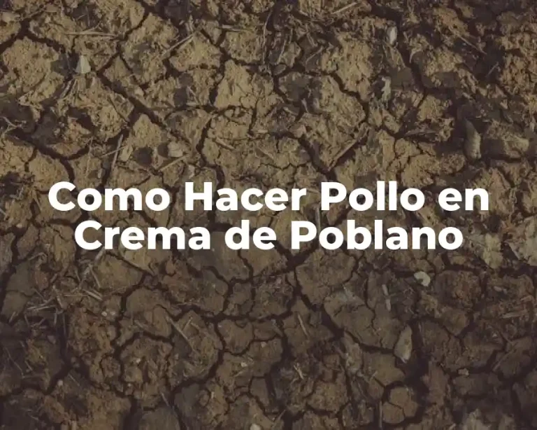 Como Hacer Pollo en Crema de Poblano