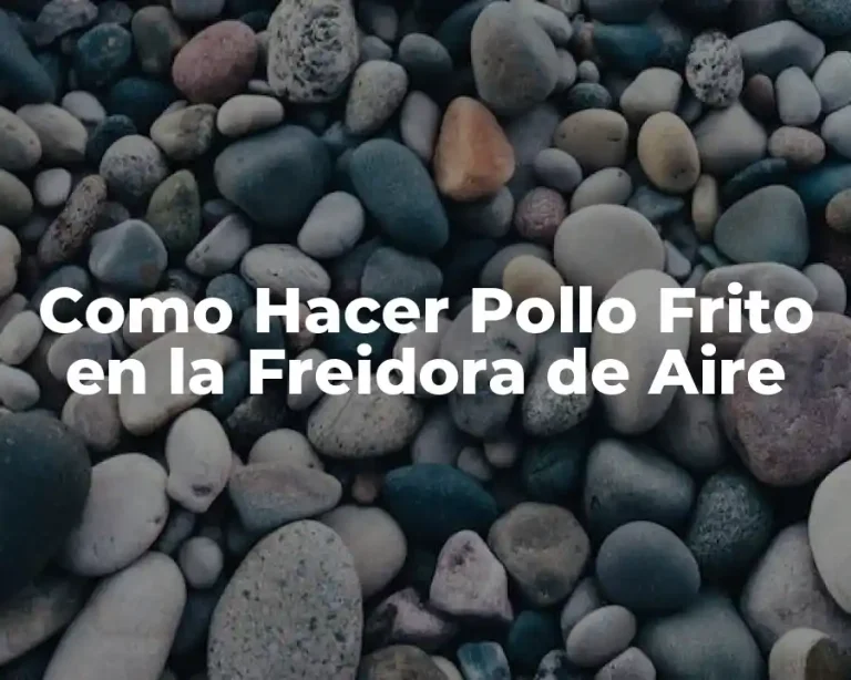 Como Hacer Pollo Frito en la Freidora de Aire