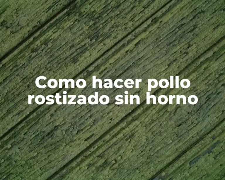 Como hacer pollo rostizado sin horno