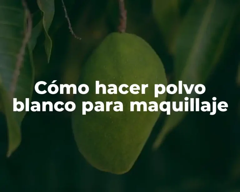 Cómo hacer polvo blanco para maquillaje