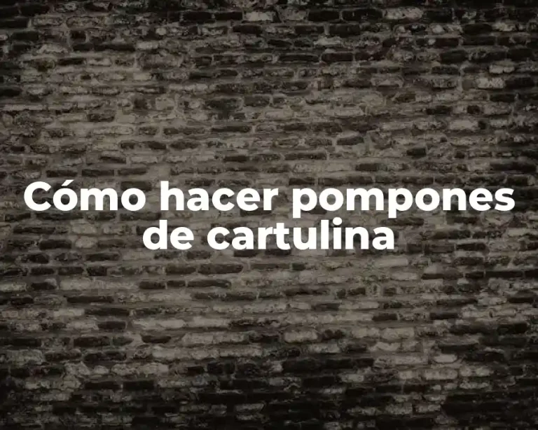 Cómo hacer pompones de cartulina