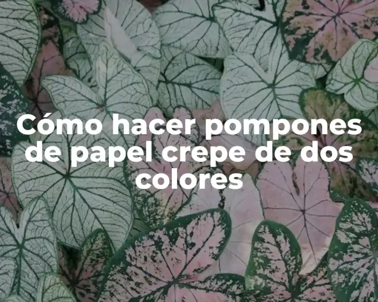 Cómo hacer pompones de papel crepe de dos colores