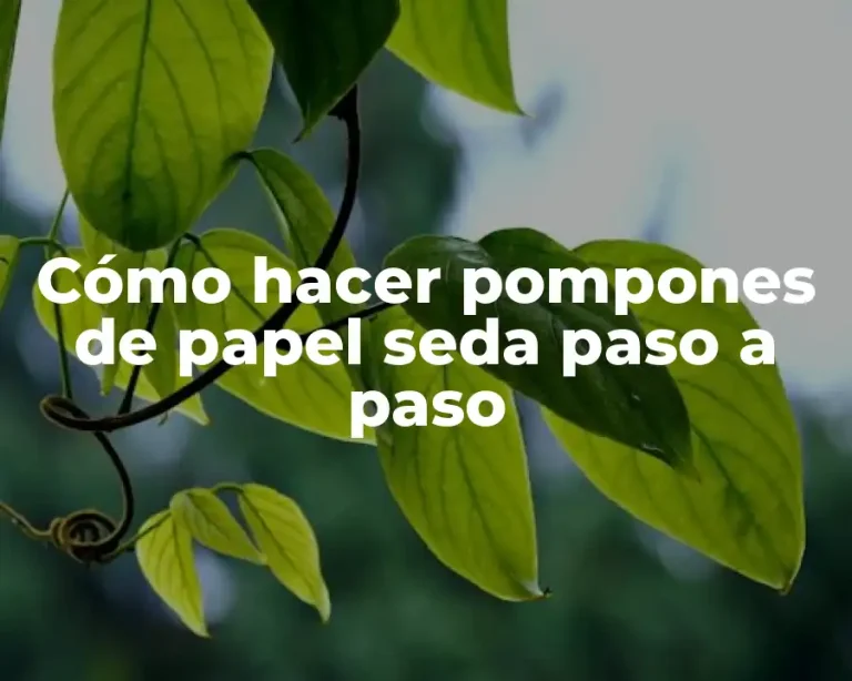 Cómo hacer pompones de papel seda paso a paso