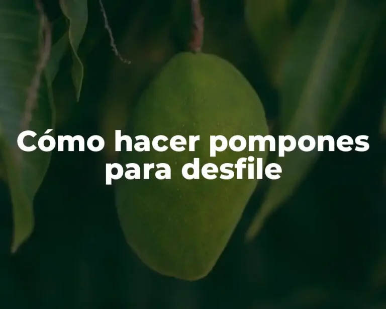 Cómo hacer pompones para desfile
