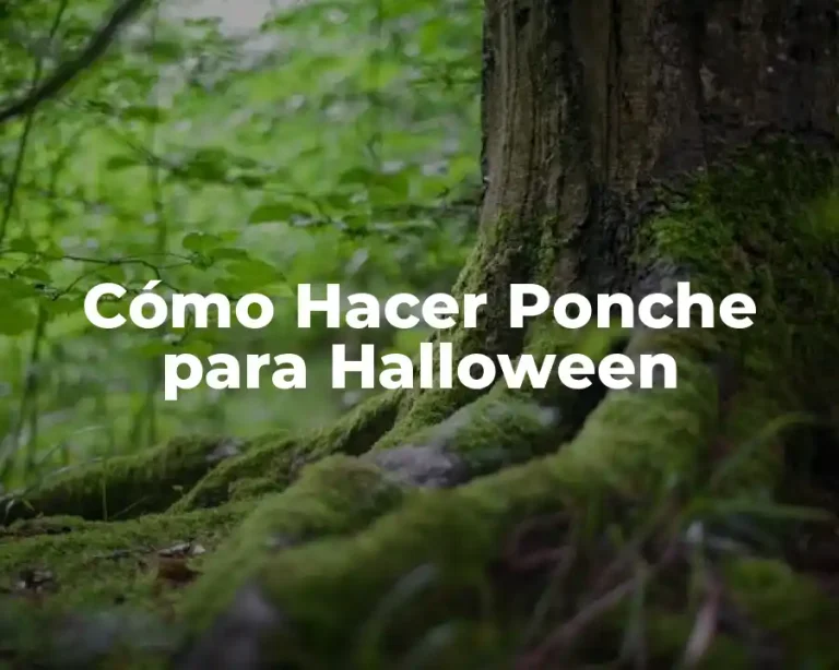 Cómo Hacer Ponche para Halloween