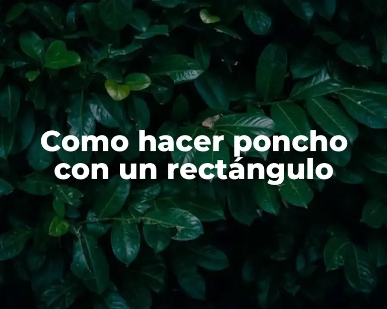 Como hacer poncho con un rectángulo