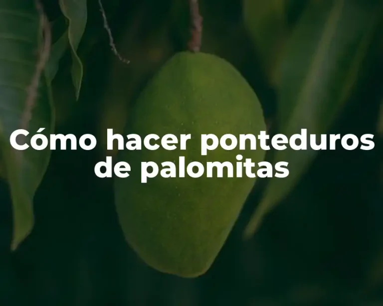 Cómo hacer ponteduros de palomitas