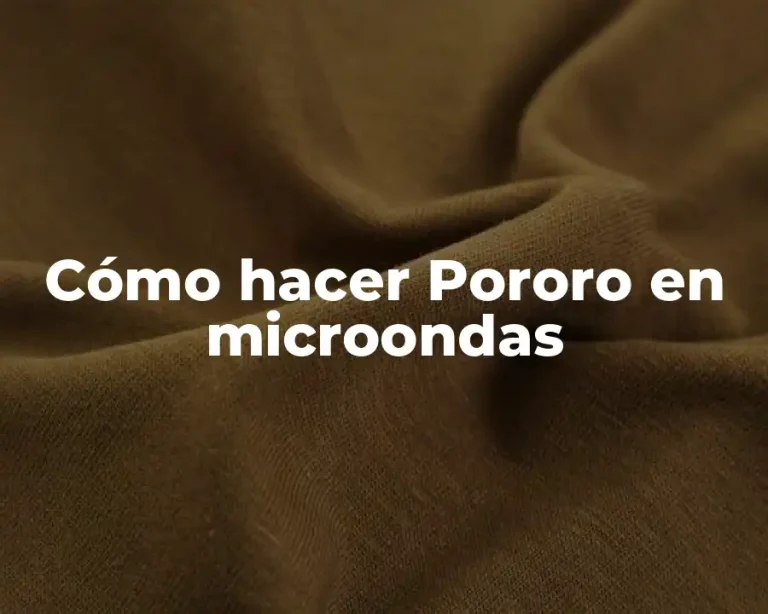 Cómo hacer Pororo en microondas