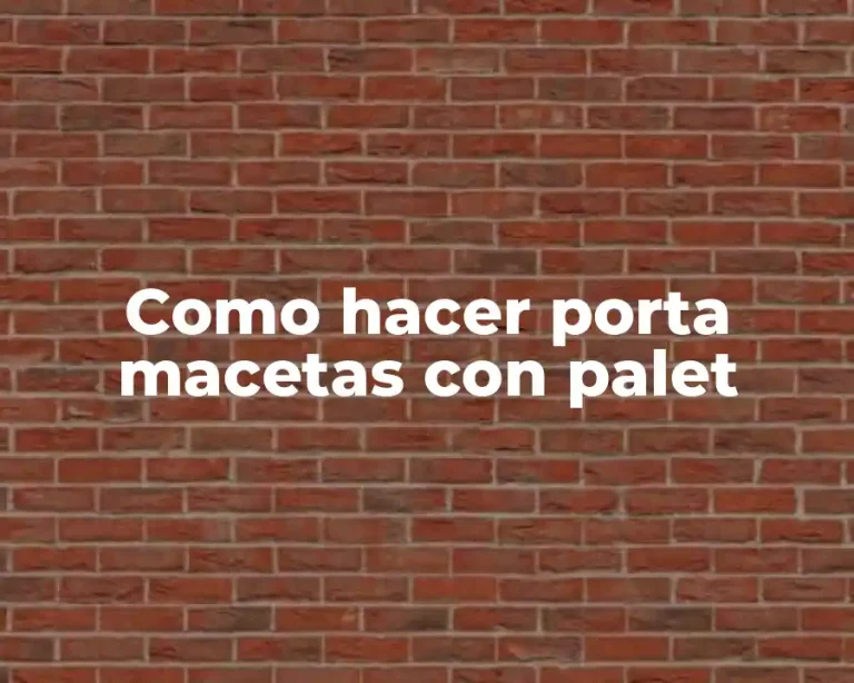 Como hacer porta macetas con palet