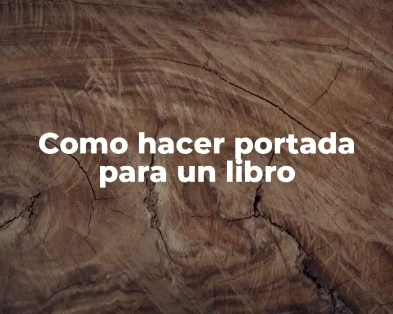 Como hacer portada para un libro