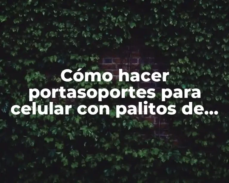 Cómo hacer portasoportes para celular con palitos de helado