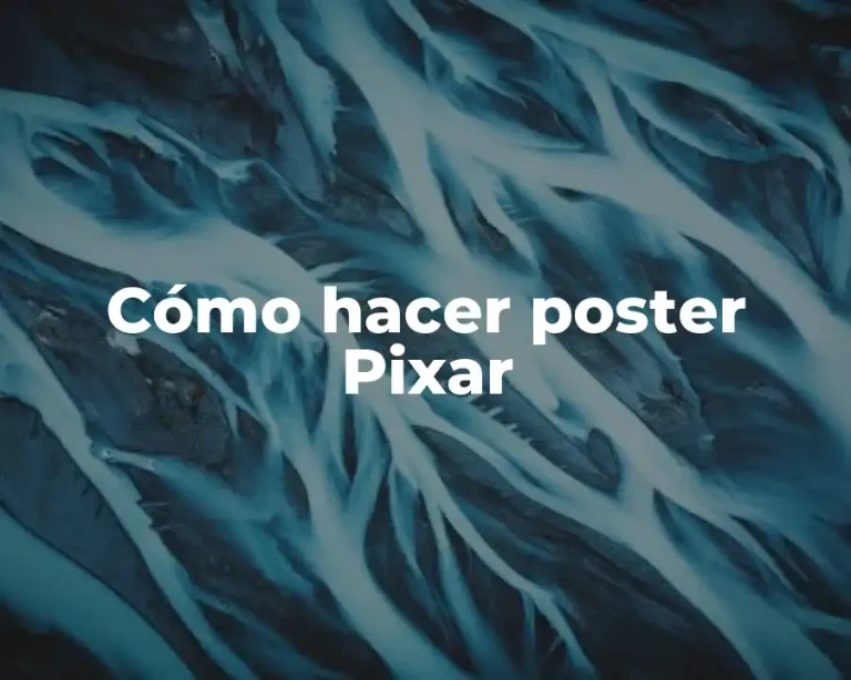 Cómo hacer poster Pixar