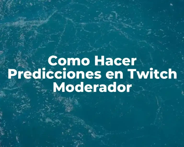 Como Hacer Predicciones en Twitch Moderador