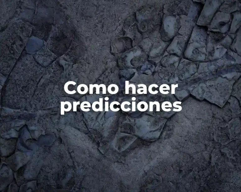 Como hacer predicciones