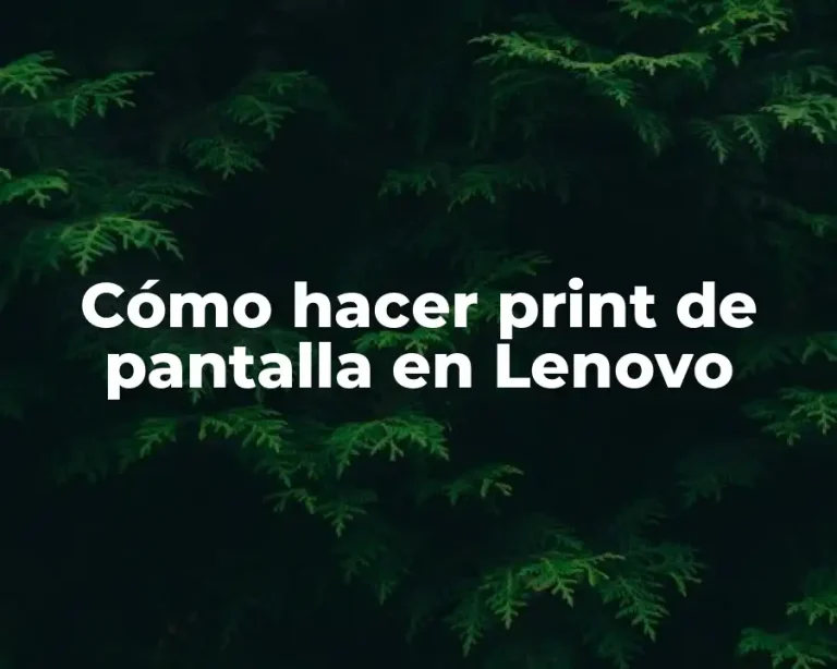 Cómo hacer print de pantalla en Lenovo