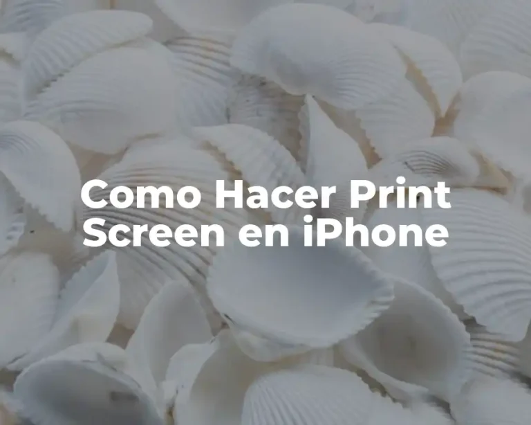 Como Hacer Print Screen en iPhone
